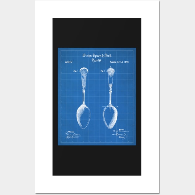 Kitchen Spoon Patent - Cooking Baker Kitchen Decor Art - Blueprint Wall Art by patentpress